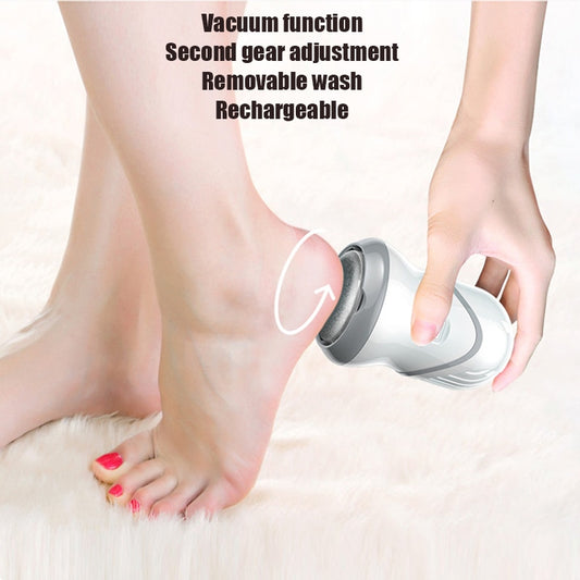 Electrical Rechargeable Foot Scrubbber Cleaning Tool for Hard Cracked Skin - Electric Foot Grinder Vacuum Callus Remover -Foot Pedicure Tools
