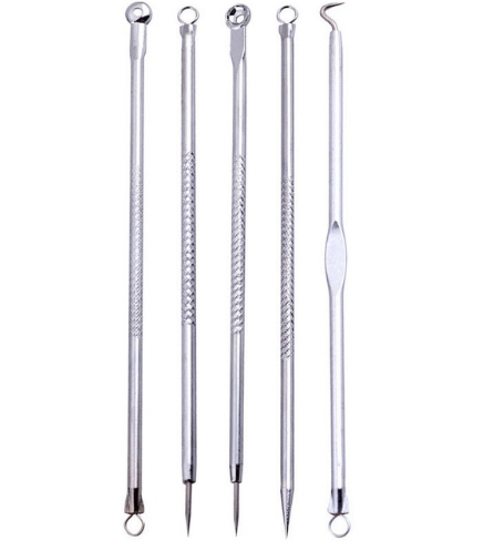 Blackhead Removal Needles 5 pack -Stainless Pimple Extractor and Cleanser